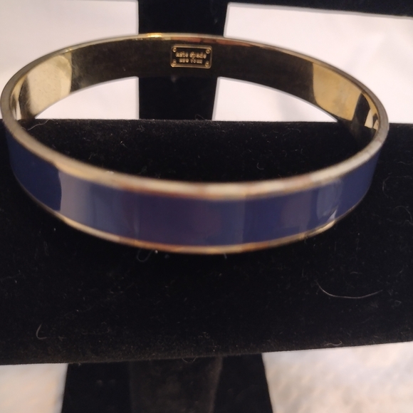 Kate Spade New York OUT OF THE BLUE Gold and Blue Bangle Bracelet - Picture 1 of 6